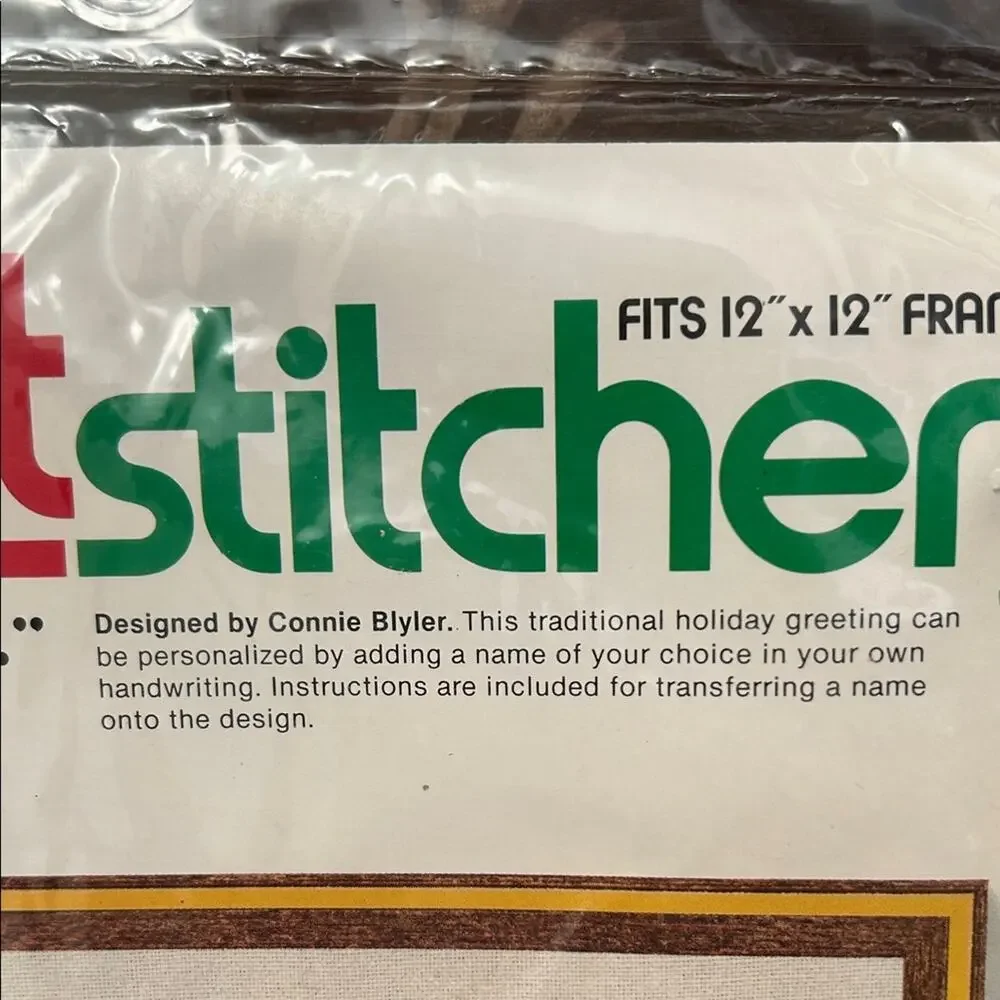 Vintage Sunset Stitchery “Merry Christmas From..” Needlepoint Kit, NEW Unopened